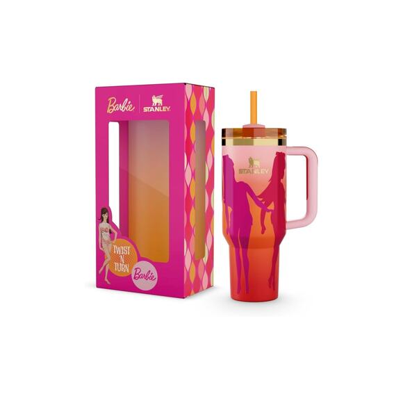 Stanley X BARBIE Limited Edition 60s TWIST 'n TURN Quencher 40oz NEW IN BOX - Picture 1 of 3